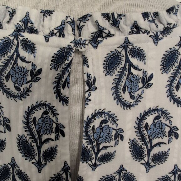 Crown & Ivy Flutter Sleeve Dress Womens Plus Size 3X White Blue Floral V Neck - Picture 10 of 10